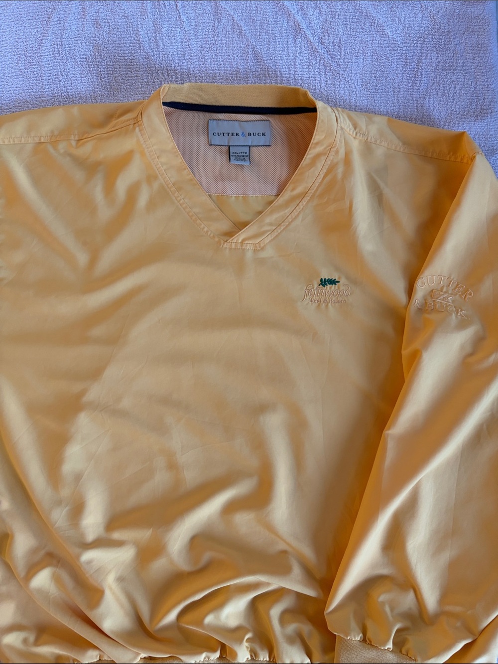Cutter & Buck Light Yellow V-Neck Windshirt